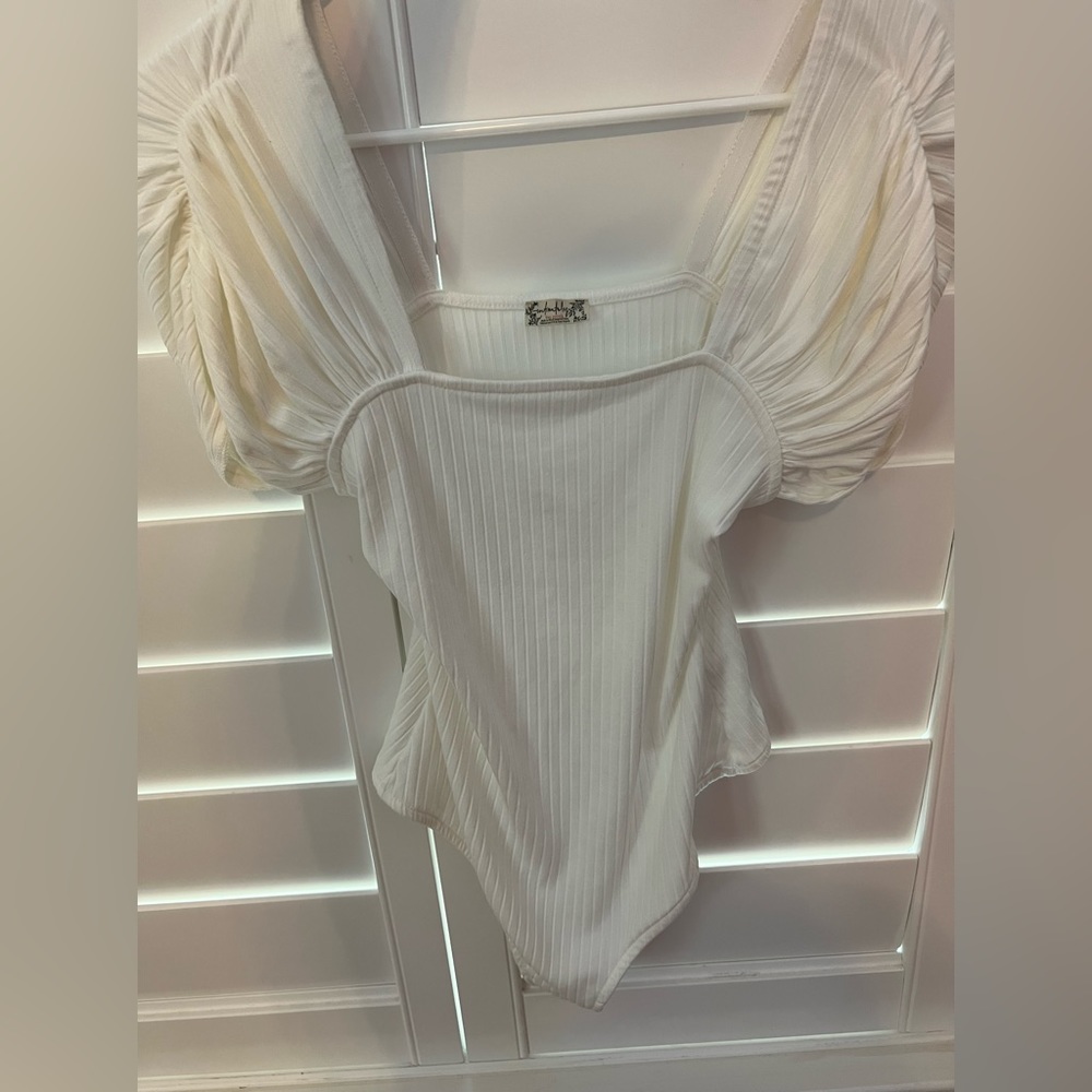 Free People White Bodysuit Size XS